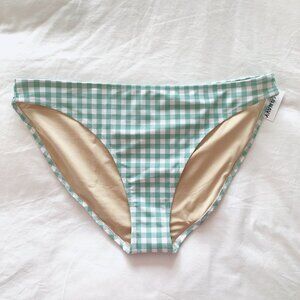 Old Navy bikini bottoms XL light green gingham swimsuit bathing suit